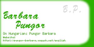 barbara pungor business card